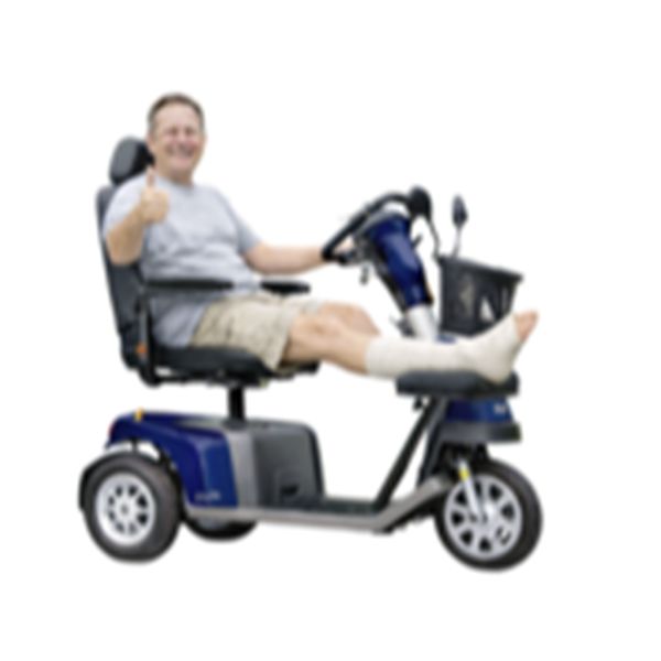 Scootmobiel 3-wiel met been ondersteuning Scootmobiel 3-wiel met been ondersteuning